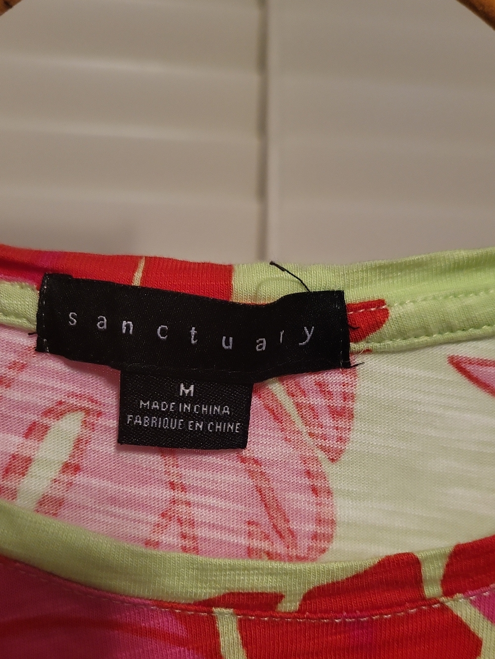 Sanctuary Floral Tank — Pink & Lime 19"x 19.5"